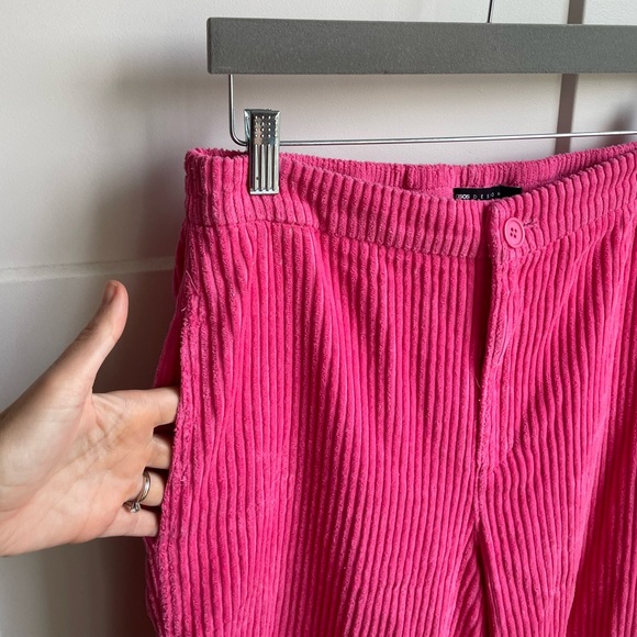 ASOS DESIGN cord barrel pants in pink - Picture 6 of 11